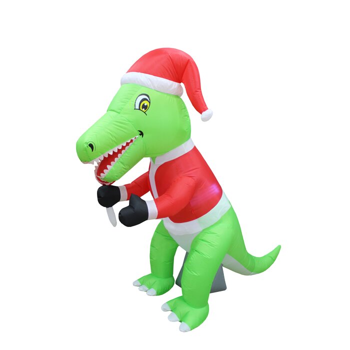 6ft inflatable christmas dinosaur